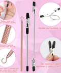 Three Piece Bracelet Helper Tools Set With Quick Wear Hooks And Clips, detail view of anti-slip and double-headed clips