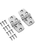 Marine Grade Stainless Steel Hinges Built Tough Heavy Duty Boat Strap Hinge 316 Saltwater Resistant Butt Hardware with screws.