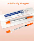 30 Pack U-100 1ml 30G 5/16 Inch 8mm Syringes With Needle, Individually Sealed And Leak-Proof, Sterile Medical Grade For Insulin Dosing And Small Medical Procedures, individually wrapped syringe