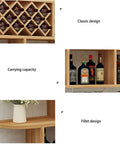 Solid Wood Wall Mounted Wine Rack With Stem Glass Holder Kickback Ready Industrial Vintage Vibe, showcasing wine bottles and elegant design.