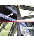 Collage showing Stainless Steel Window Restrictor Stopper For Your Pad Security Keeps Airflow And Light While Lockin Tight