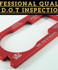 2 Inch King Pin Wear Gauge Made From Aluminum Alloy Portable On The Go SAE J700 Compliant Tool For Quick Accurate King Pin Neck Wear Measurements In Automotive Maintenance, red