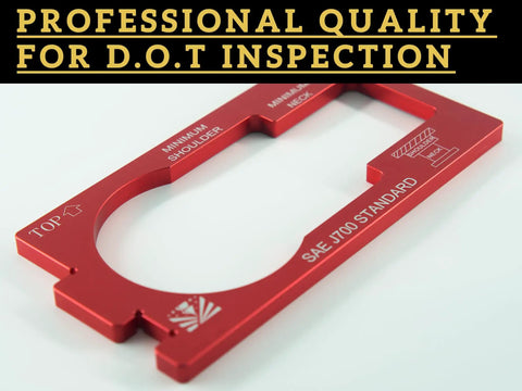 2 Inch King Pin Wear Gauge Made From Aluminum Alloy Portable On The Go SAE J700 Compliant Tool For Quick Accurate King Pin Neck Wear Measurements In Automotive Maintenance, red