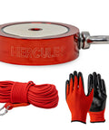 Heavy Duty 2000 Lb Double Sided Fishing Magnet Kit With 100 Ft Rope And Carabiner Beast Magnet For River And Lake Treasure Hunting