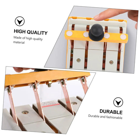 Heavy Duty Copper Double Pole Double Throw Safety Isolator Switch For Industrial Machinery 380V 100A Anti Arc Design top view showing contacts and materials.