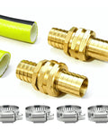 Grab This Ultimate 3/4 In Garden Hose End Repair Kit With Male And Female Fittings To Fix Leaks Fast And Save Cash On Expensive Replacements For Your Water Hose Ends. brass hose repair connectors with clamps