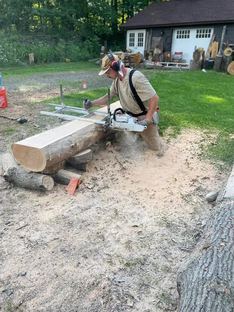 Portable Chainsaw Mill For Lumber And Slabs, Adjustable 14 Inch To 36 Inch Bar, 304 Stainless Steel And Aluminum Construction, Easy Milling Height And Width, Slab Thickness From 0.2 Inch To 11.81 Inch, Durable Home Workshop Tool