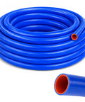 Heavy Duty 5/8 Inch Silicone Heater Hose 16 Foot Long High Temp Reinforced Radiator Line in blue color, showing coiled design.
