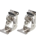 Heavy Duty Table Leg Folding Brackets 2 Pack Adjustable 0 90 180 Degree Self Locking Hinges in premium silver finish.