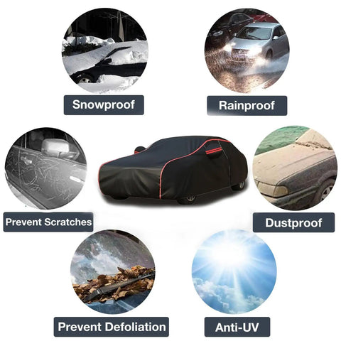 Heavy Duty Waterproof Car Cover For Tesla Cybertruck With Uv Protection Scratch Resistant outdoor shield featuring anti-UV, scratch prevention.