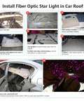 Installation guide for Fiber Optic Star Light Kit With 150 Strands 0.75mm, 6.5ft two meter length in car interior headliner