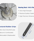 Cassette Removal Tool Set With Wrench And Lockring Tool for 10T And 11T Sprockets, shown with rubber grip and size dimensions.