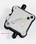 Top view of a Beefed Up Fuel Pump For Outboard 2 Stroke Marine Engine Replacement Compatible With 30 40 45 55 65 75 80 90 100 125 150 175 200 250 300 HP Performance Ready Part, showing dimensions.