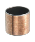 Self Lubricating Sleeve Bearing Wrapped Oilless Bushing For Sliding Machinery Parts One Inch Bore With One And One Eighth Inch Outer Diameter And One Inch Length Bronze Sintered Layer On Iron Steel Base And Composite