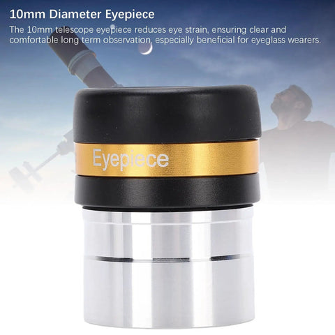 10mm Telescope Eyepiece 1.25 Inch Ultra Wide 62 Degree Field Of View Aspheric Lens With Fully Multi Coated Optics