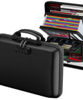 Lockable Fireproof Document Box With Water Resistant Hard Case And 25 Pocket Accordion File Organizer Portable Home Office Safe