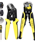Three In One Wire Stripper Cutter And Crimper Kit With Auto Self Adjusting Mechanism For Heat Shrink Terminals