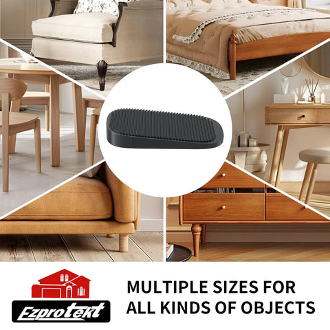 32 Piece Silicone Shims Furniture Levelers Set For Leveling And No Wobble Anti Pads shown with various furniture types