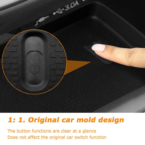 Close-up of Subaru Crosstrek Wireless Charging Protective Pad For 2024 2025 2026 Center Console Anti Slip Mat details