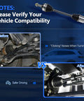 Front CV Axle Pair For Honda CR V 1997 2002 LX EX SE 2.0L L4 Automatic Transmission Left And Right Shaft Assemblies before and after installation