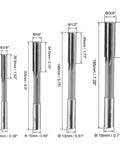 Chucking Reamer Set 3/8 1/2 5/8 3/4 Inch H7 Accuracy Pro Grade High Speed Steel Lathe Reamers With 6 Straight Flutes And Round Shank
