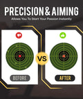 Comparison of target precision before and after using Laser Bore Sight For Rifle With Six Batteries Included, Red 635nm Class IIIa Laser
