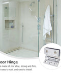 Heavy Duty Glass Door Hinge Zinc Alloy Wear Resistant Rust Proof For Indoor Use Ideal For Shower Doors And Wine Cabinets Beefy Clamp Smooth Operation Corrosion Resistant Finish Easy Install High Load Capacity on shower glass