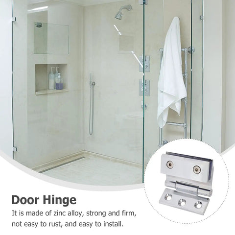 Heavy Duty Glass Door Hinge Zinc Alloy Wear Resistant Rust Proof For Indoor Use Ideal For Shower Doors And Wine Cabinets Beefy Clamp Smooth Operation Corrosion Resistant Finish Easy Install High Load Capacity on shower glass