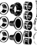 4 Inch Magnetic Dust Collection Quick Connect Kit With Ridiculously Strong N52 Magnets And Dual Sealed Gaskets Quick Swap, black fittings set