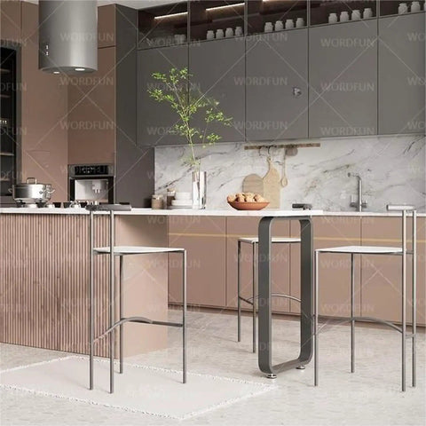 Hella Sturdy 28 Inch Round Metal Table Legs For DIY Dining and Home Office Setup Rust Resistant Cold Rolled Steel With Premium Floor Pads in modern kitchen.