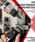 Applying Two Pack Hair Clipper Oil Lubricant For Clippers And Trimmers to clipper, reducing friction and maintenance time.