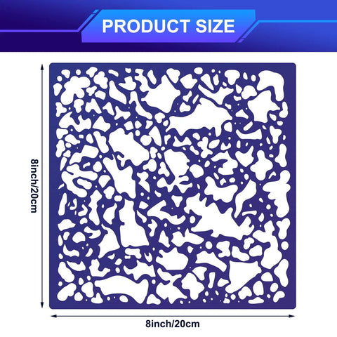 8x8 inch stencil from 3 Pack Knockdown Texture Spray Stencil Drywall Repair Kit With 8x8 Inch Texture Sponges For Plaster Walls And Wood Surfaces DIY Home Improvement Tools For Quick Repairs And A Pro Grade Finish