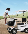 Haoweih 800W Electric Golf Cart For Adults With 60V Lead Acid Battery, Brisk Mobility Scooter near a grassy field.
