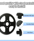 60T Mini Bike Sprocket With 420 Chain 90 Links Fits Coleman CT200U BT200X CT200U-EX Baja Warrior Massimo illustrated