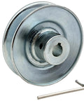 Heavy Duty Single Groove V Belt Pulley For A B 5L 4L Belts Three And A Half Inch Outer Diameter Half Inch Bore Carbon Steel Motor Pulley Built Tough And Zinc Plated Includes Two Screws And Standard Keyseat