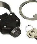 Universal Truck Tailgate Lock The Gate Defender Keyed, 10 Pack, shown with ring and keys, black security lock.