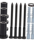 4 Piece Barn Door Track Connector Kit With Spacers And Hardware For Solid Support, Easy Installation, Sliding Door Guide Kit components displayed