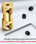 Brass Shaft Couplers Set Of 10 2mm To 2mm Motor Shaft Couplings With Set Screws High Temperature Resistant Wear Resistant For DIY Projects