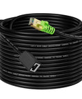Coiled Cat6a Shielded Ethernet Extension Cable 20 Feet Upward Angled RJ45 Patch Cable Male To Female Connector SFTP Network Cord