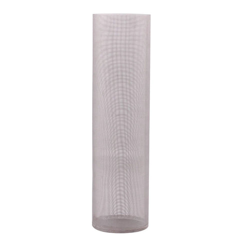 Stainless steel 30-mesh inline filter screen cylinder, front view, 1.5/2 in tri-clamp SS304