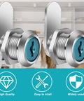 Tough 16 Mm Mailbox Lock With Four Swap Plates And Keyed Alike Build Forged From Solid Zinc Alloy To Dodge Rust displayed on a surface.