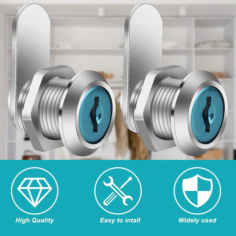 Tough 16 Mm Mailbox Lock With Four Swap Plates And Keyed Alike Build Forged From Solid Zinc Alloy To Dodge Rust displayed on a surface.