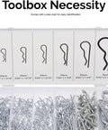 Cotter Pin Assortment Kit 150 Piece Zinc Plated Steel Clips Hair Pin R Clips Set For Hitch Pin Lock Systems Go To Durable Hardware
