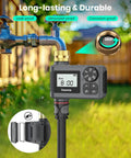 Two Pack Water Timer With Brass Inlet For Sprinkler Systems Rain Delay Manual And Automatic Drip Irrigation