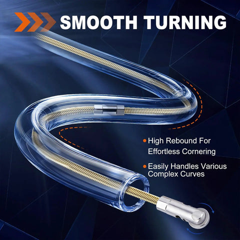 High Grade Spring Steel Fish Tape Wire Puller For Drywall And Concrete Conduit 16 4 Foot Slick Wire Snake with smooth curved design.