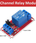 4 Pack 5V Relay Module One Channel Optocoupler with High-Current Switch for Home Projects showing compact relay module with connections.