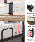 Lock Your Queen Size Mattress Down Straight Up With Set Of Two Extra Tall Anti Slip Bed Frame Retainer Bars Adjustable Metal Stoppers. Adjustable height range for mattress retention.