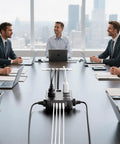 18 In 1 Power Strip With 12 AC Outlets 6 USB Ports Surge Protector 5 Ft Extension Cord 1440 Joules on conference table