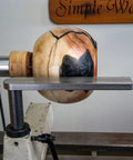 Pro Grade Stainless Steel CNC Machined Woodturning Tool Rest Platform With Solid Post And Collar For Scrapers And Turning Tools 1 Inch Post 9 Inch Wide Rest USA Made And Available In 5, 7, Or 9 Inch Length For Hollowing.