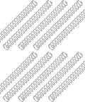 Premium 10 Pcs 304 Stainless Steel Compression Springs Kit with Tough Durable Extension Coils For Home Repairs And Workshop DIY Jobs Featuring Rust Resistant Memory Metal Assorted Sizes For Versatile Mechanical Work. 10 stainless steel compression springs arranged on white
